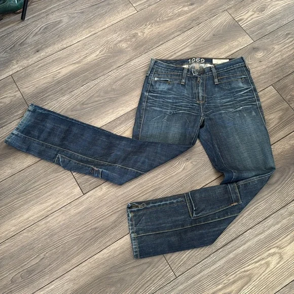 Engineered Dark Blue Denim Jeans size 2 funky cool - Picture 15 of 16